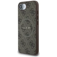 Guess 4G Ring Classic Logo Magnētiskais viedtālruņa apvalks iPhone 16e - brūns