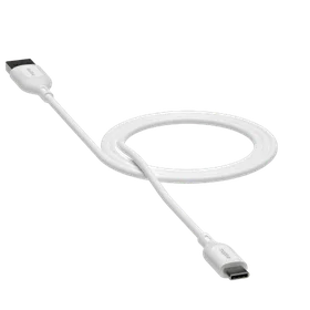 Mophie Charge Essentials USB-A - USB-C kabelis 1m - balts