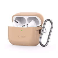 Tech-Protect silikona āķa apvalks Apple AirPods Pro 1 / 2 - bēšs