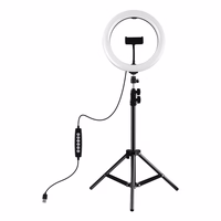 Puluz 1.1 m trikojis statīvs ar RGBW LED apgaismojumu, 26 cm vlogam / straumēšanai / viedtālrunim PKT3044