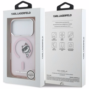Karl Lagerfeld IML Peekaboo MagSafe чехол для iPhone 17 Pro розовый