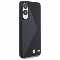 BMW ādas lielo svītru Magnētiskais viedtālruņa apvalks Samsung Galaxy S25 Edge - melns