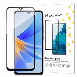 Wozinsky Full Glue Закалённое стекло для Oppo A17 9H полноэкранное покрытие с чёрной рамкой