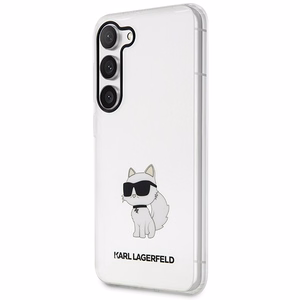 Karl Lagerfeld KLHCS23MHNCHTCT S23+ S916 caurspīdīgs cietais viedtālruņa apvalks Ikonik Choupette