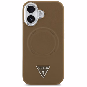 Guess Trīsstūra logotipa magnētiskais apvalks iPhone 17 - brūns