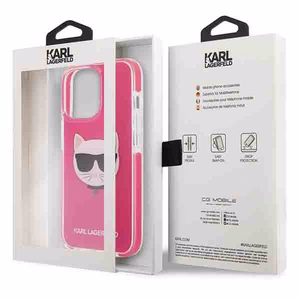 KARL LAGERFELD KLHCP13LTPECPI IPHONE 13 PRO / 13 6.1 "MACIŅŠ FUCHSIA / FUSCHIA CHOUPETTE HEAD