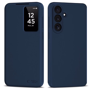 Tech-Protect Smart Wallet vāciņš Samsung Galaxy S26 FE – matēts tumši zils