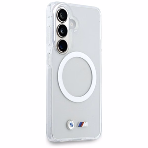 BMW IML Shockproof Metal Logo MagSafe maciņš priekš Samsung Galaxy S26 caurspīdīgs