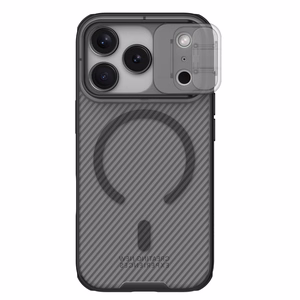 Nillkin CamShield Pro MagSafe saderīgs apvalks iPhone 17 Pro Max - caurspīdīgs, melns