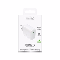 Puro PROLITE 45W USB-C sienas lādētājs - balts