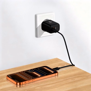 Tech-Protect NCA45W-GAN 2 portu USB-C / USB-A 45W sienas lādētājs - melns