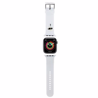 Karl Lagerfeld 3D Rubber Karl Head siksniņa for Apple Watch 42/44/45/49mm - balts
