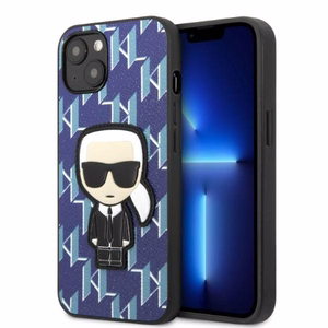 Karl Lagerfeld KLHCP13SPMNIKBL iPhone 13 mini 5.4" cietais apvalks zils/zils Monogramma Ikonik Plāksteris