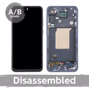 LCD ekrāns saderīgs ar Samsung A556 A55 5G ar rāmi / Lilac / (9.5/10 izjaukts)