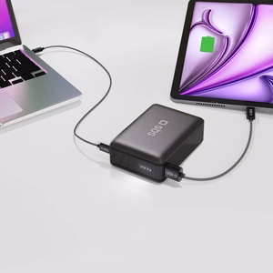 Внешний аккумулятор SBS 20000mAh 65W PD AFC USB-C USB-A для ноутбука, планшета, смартфона - чёрный