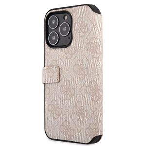 Guess GUBKP13X4GMGPI iPhone 13 Pro Max 6.7" vāciņš rozā - 4G Liels metāla logotips