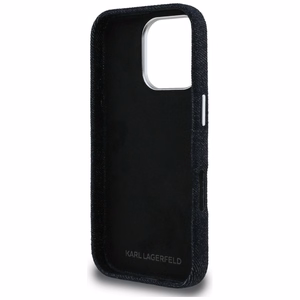 Karl Lagerfeld FW Jeans Signature Logo Maciņš iPhone 16 Pro Max - melns