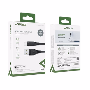 Acefast cable MFI USB - Lightning 1.2m, 2.4A black (C3-02 black)