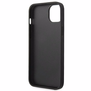 Viedtālruņa apvalks Ferrari FEHCP14MRBUK iPhone 14 Plus 6.7 melns ādas uzspiedums uz sāniem