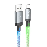 Kabelis USB A uz USB C Hoco 3A 1 m U112 pelēks