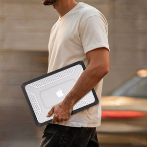 Tech-Protect Kevlar Pro Case for MacBook Neo 13" 2026 - Black and Clear