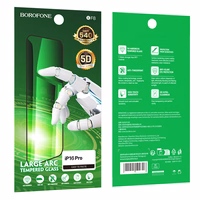 Borofone rūdīts stikls BF8 Diamond Armor Full Screen 5D Large Arc priekš Iphone 16 Pro/17 - 10 gabali