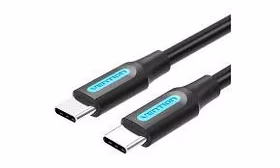 Kabelis USB-C uz USB-C 1m melns Vention