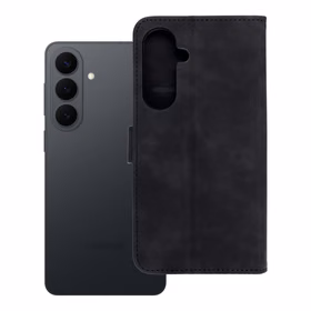 TENDER grāmatas veida viedtālruņa apvalks SAMSUNG S26 Edge melns