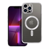 ELECTRO MAG COVER viedtālruņa apvalks saderīgs ar MagSafe iPhone 13 Pro Max sudraba