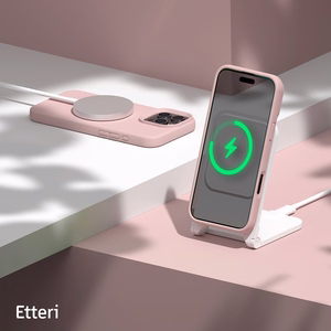 Etteri Silikona mag futrālis iPhone 16 Pro 6,3" gaiši rozā krāsā