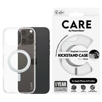 CARE by PanzerGlass Funkcionālais viedtālruņa apvalks ar statīvu iPhone 16 Pro Max 6.9" sudraba/sudraba Magnētiskais 1328