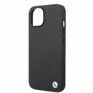 Viedtālruņa apvalks BMW BMHMP14SSLLBK iPhone 14 6.1 "melns / melna cietais apvalks Paraksta Logotipa Iespaids Magnētiskais