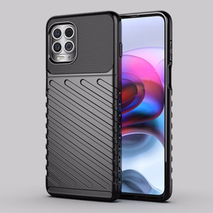 Thunder apvalks elastīgs izturīgs aizsargvāks TPU apvalks Motorola Moto G100 / Edge S melns