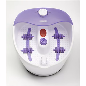 Mesko MS 2152 – массажёр для ног с 3 насадками, бело-фиолетовый
