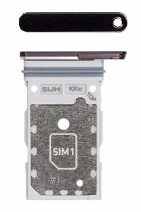 SIM kartes turētājs Samsung S908 S22 Ultra Dual Phantom Black oriģināls (servisa iepakojums)