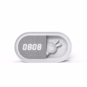 Alarm clock with LED Bunny night light PURE FNL-05 INGRID balts long Forever Light