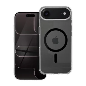 Drop Glue krāsains magnētiskais viedtālruņa apvalks, saderīgs ar MagSafe, paredzēts IPHONE 17 Air, melns