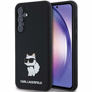 Силиконовый чехол Karl Lagerfeld Choupette для Samsung Galaxy A35 - чёрный