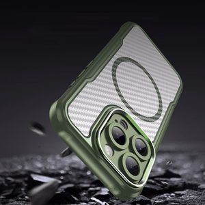 Leading Series Magnētiskais silikona viedtālruņa apvalks iPhone 16 Pro Max - zaļa