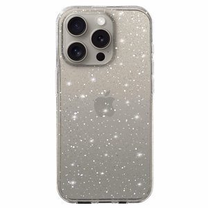 Kristāla spīdīgais viedtālruņa apvalks Iphone 15 Pro Max - sudrabains