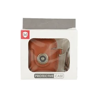 Ādas apvalks Airpods - gaiši brūns