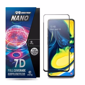 Crong 7D Nano Flexible Glass 9H hibrīdstikls ekrānam Samsung Galaxy A80 / A90