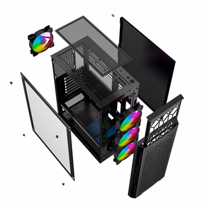 Gembird CCC-FC-400X Fornax 400X Gaming ARGB melns datora korpuss