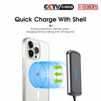 Bezvadu lādētājs Essager "Aurora" Magnetick Statīvs / Lādētājs Melns 15W (Magsafe Compatible)