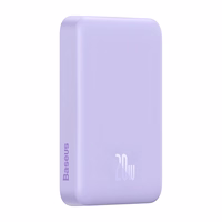 Powerbank Baseus Magnetic Mini 10000mAh, USB-C 20W MagSafe (violeta)