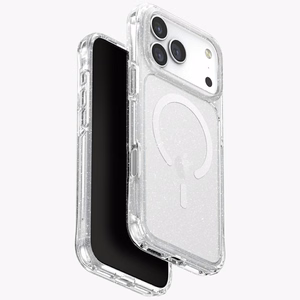 Uniq LifePro Xtreme Magnētiskais uzlādes viedtālruņa apvalks iPhone 17 Pro Max - Caurspīdīgs-Mirdzošs
