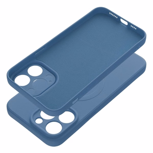 Silikona magnētiskais viedtālruņa apvalks, savietojams ar MagSafe, iPhone 14 Pro Max, zila
