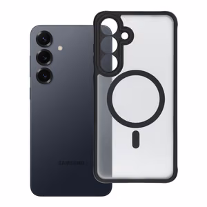 FULL MATTE MAG COVER viedtālruņa apvalks, saderīgs ar MagSafe, paredzēts SAMSUNG S25 Plus melns