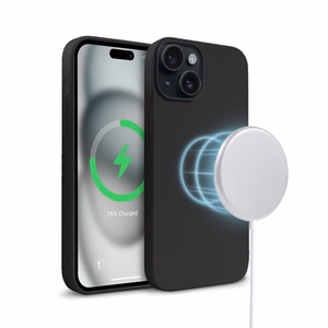 Crong Color Cover Magnetic MagSafe vāciņš ierīcei iPhone 15, melns