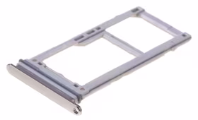 SIM card holder Samsung S10e/S10/S10+ DUAL Balts/Sudrabs original (used Grade A)